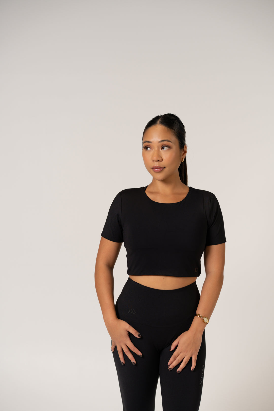 Core Cropped Tee - Noir