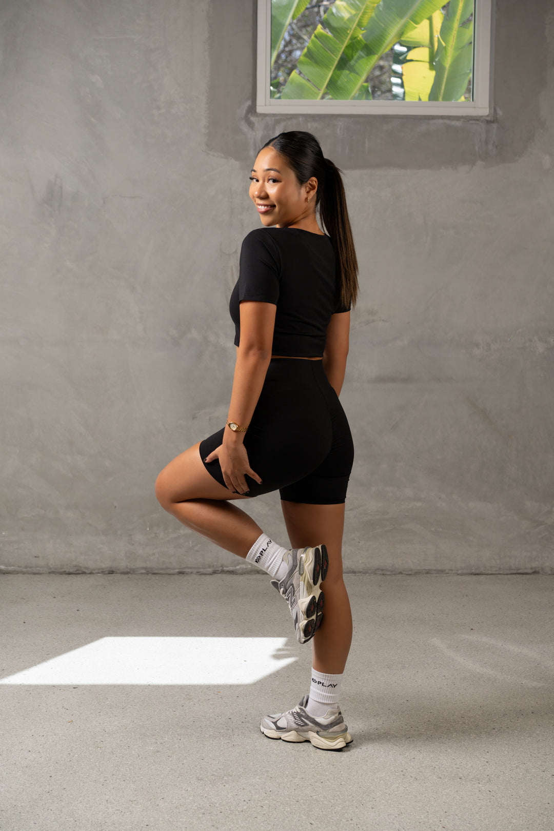 Core Cropped Tee - Noir