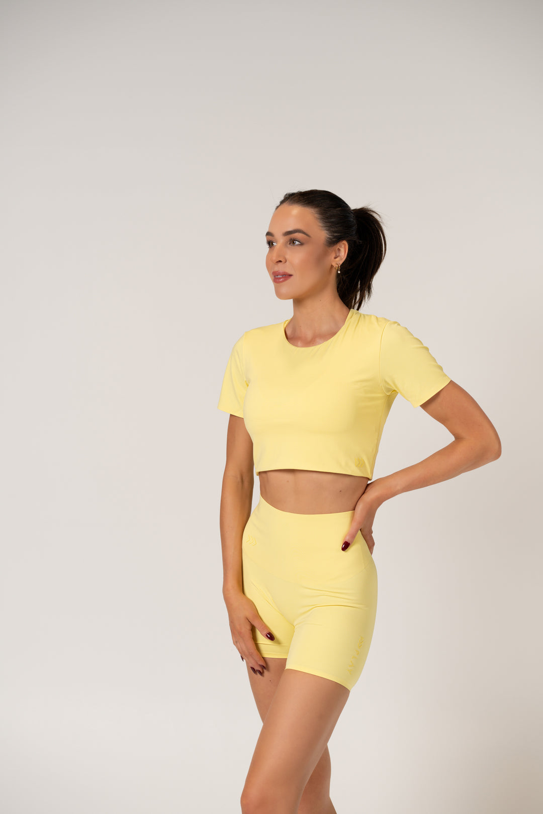 Core Cropped Tee - Lemon Sorbet