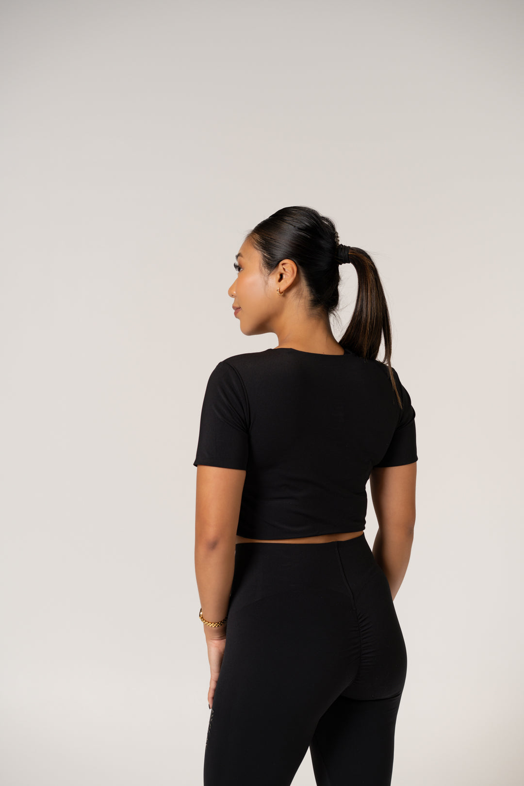 Core Cropped Tee - Noir